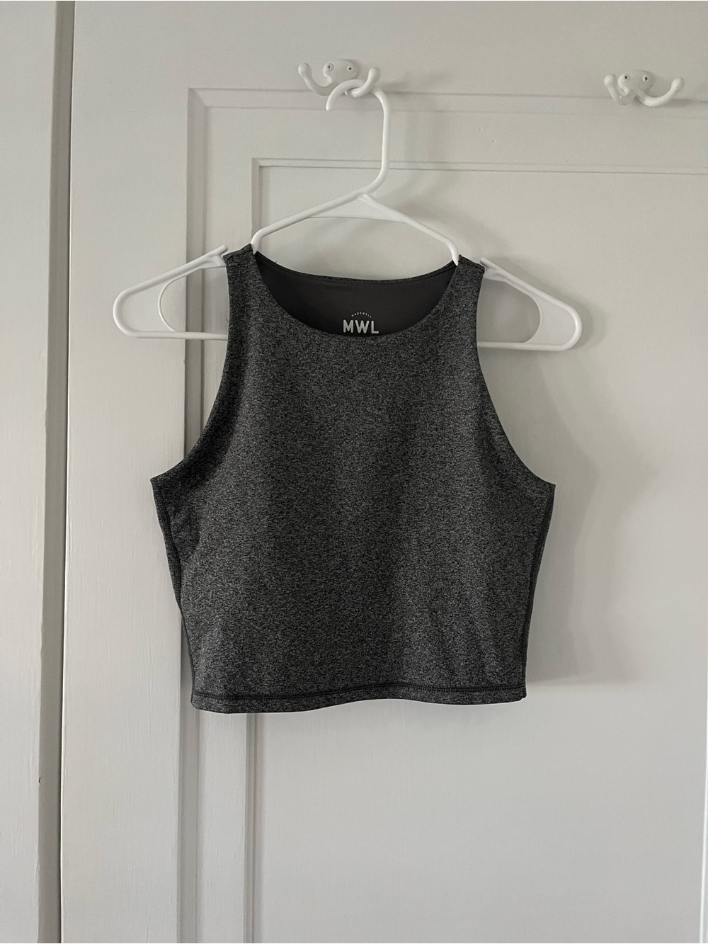 Madewell Charcoal Gray Cropped High-Neck Tank